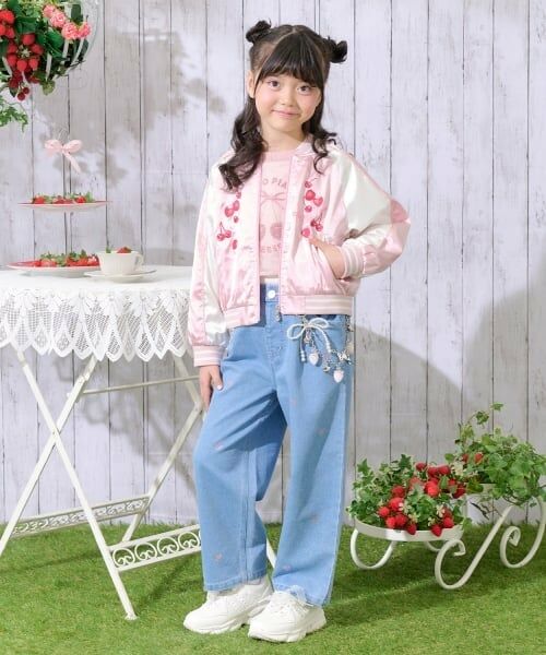 mezzo piano / メゾピアノ その他パンツ | ハートラインストーン　デニムパンツ | 詳細13