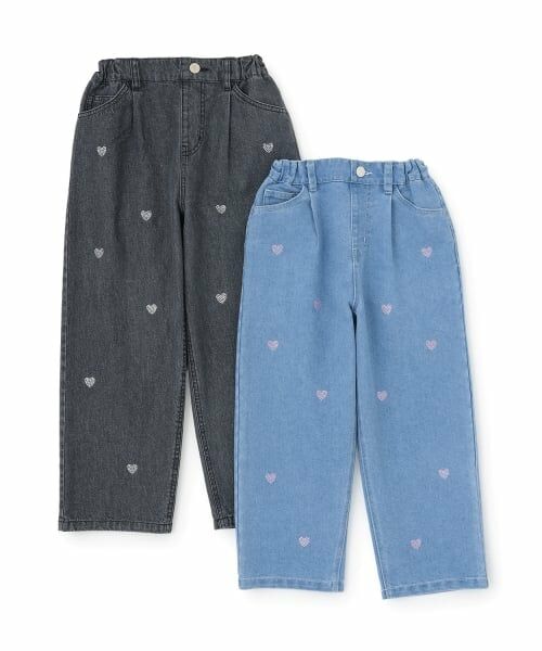 mezzo piano / メゾピアノ その他パンツ | ハートラインストーン　デニムパンツ | 詳細9