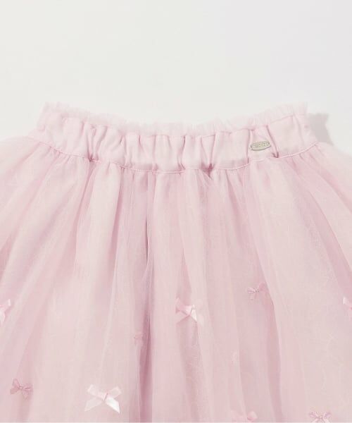 mezzo piano / メゾピアノ ミニ・ひざ丈スカート | レース＆リボン　チュールスカート | 詳細2