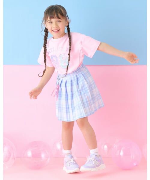 mezzo piano / メゾピアノ ショート・ハーフ・半端丈パンツ | チャームつき　チェックプリーツスカパン | 詳細16