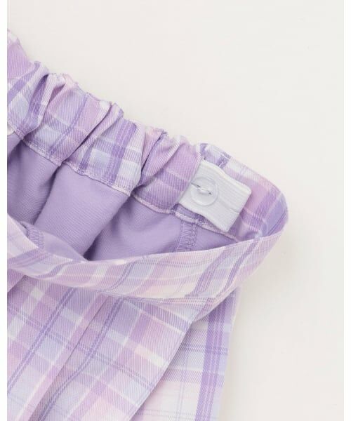 mezzo piano / メゾピアノ ショート・ハーフ・半端丈パンツ | チャームつき　チェックプリーツスカパン | 詳細3