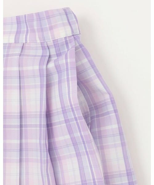 mezzo piano / メゾピアノ ショート・ハーフ・半端丈パンツ | チャームつき　チェックプリーツスカパン | 詳細4