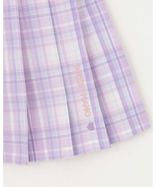 mezzo piano / メゾピアノ ショート・ハーフ・半端丈パンツ | チャームつき　チェックプリーツスカパン | 詳細6