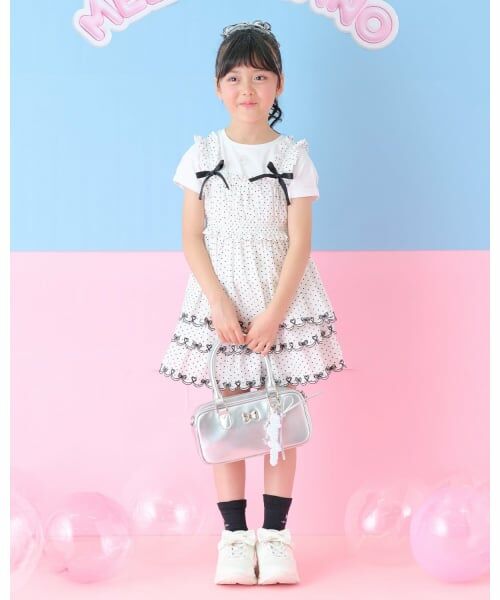 mezzo piano / メゾピアノ ショート・ハーフ・半端丈パンツ | カットワーク刺しゅう　段々キュロットスカート | 詳細12