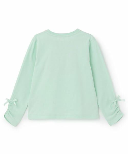 mezzo piano / メゾピアノ Tシャツ | イチゴチェリーアップリケ　長袖Tシャツ | 詳細1