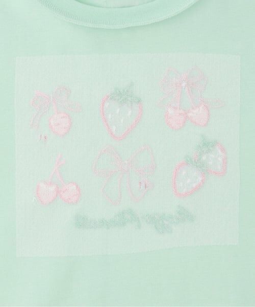 mezzo piano / メゾピアノ Tシャツ | イチゴチェリーアップリケ　長袖Tシャツ | 詳細7