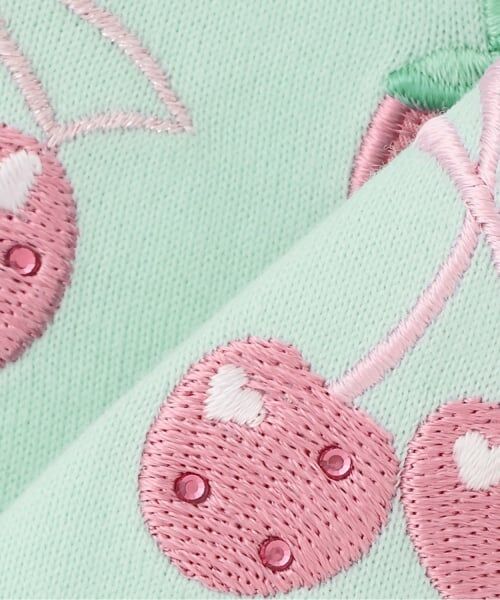 mezzo piano / メゾピアノ Tシャツ | イチゴチェリーアップリケ　長袖Tシャツ | 詳細8