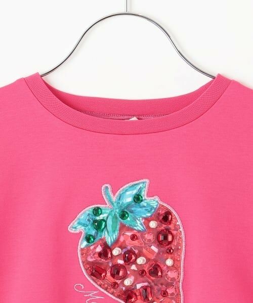 mezzo piano / メゾピアノ Tシャツ | Bigイチゴ袖フリル　半袖Tシャツ | 詳細2