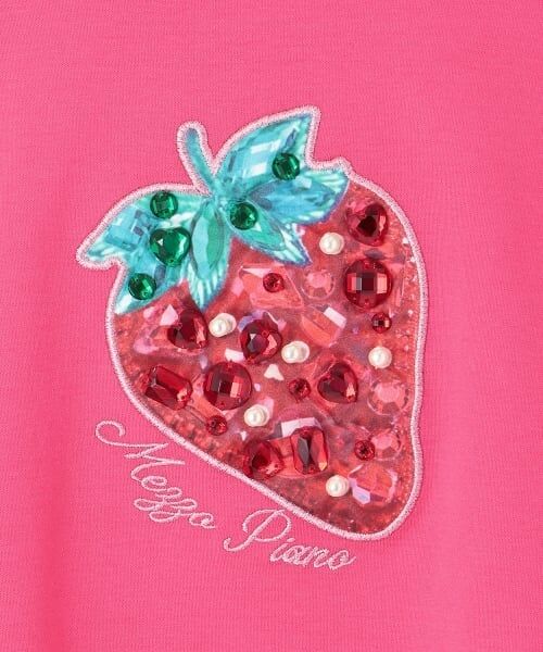 mezzo piano / メゾピアノ Tシャツ | Bigイチゴ袖フリル　半袖Tシャツ | 詳細3