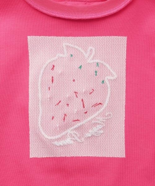 mezzo piano / メゾピアノ Tシャツ | Bigイチゴ袖フリル　半袖Tシャツ | 詳細5