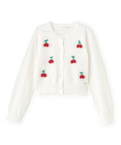 mezzo piano / メゾピアノ カーディガン・ボレロ | イチゴ・チェリーモチーフ　カーディガン