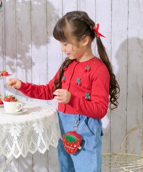 mezzo piano / メゾピアノ カーディガン・ボレロ | イチゴ・チェリーモチーフ　カーディガン | 詳細10