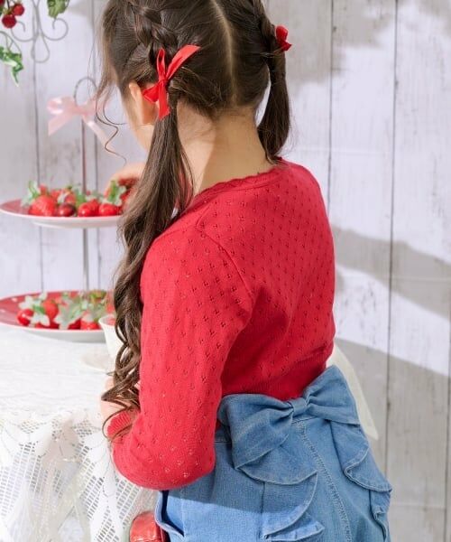 mezzo piano / メゾピアノ カーディガン・ボレロ | イチゴ・チェリーモチーフ　カーディガン | 詳細11