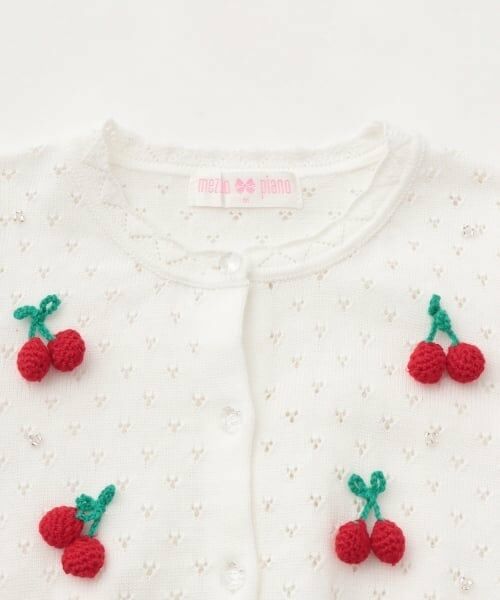 mezzo piano / メゾピアノ カーディガン・ボレロ | イチゴ・チェリーモチーフ　カーディガン | 詳細2