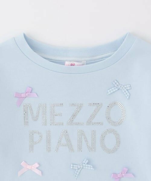mezzo piano / メゾピアノ Tシャツ | ラインストーンロゴ 長袖Tシャツ | 詳細2