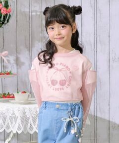 mezzo piano / メゾピアノ Tシャツ | メッシュレイヤード　半袖Tシャツセット