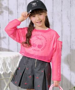 mezzo piano / メゾピアノ Tシャツ | メッシュレイヤード　半袖Tシャツセット