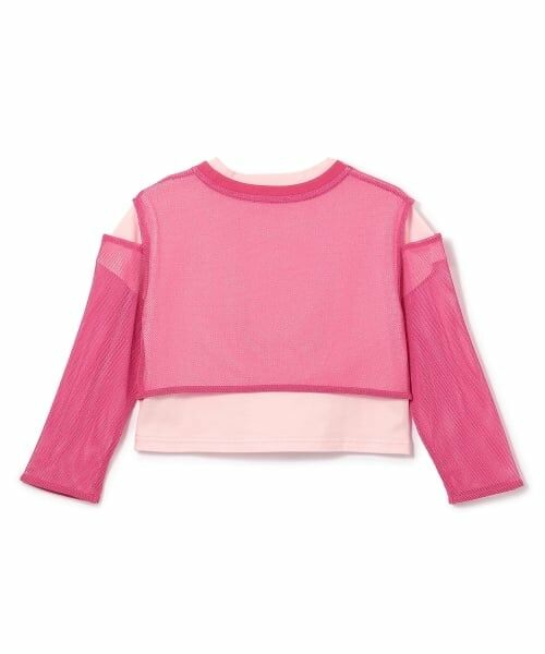 mezzo piano / メゾピアノ Tシャツ | メッシュレイヤード　半袖Tシャツセット | 詳細1