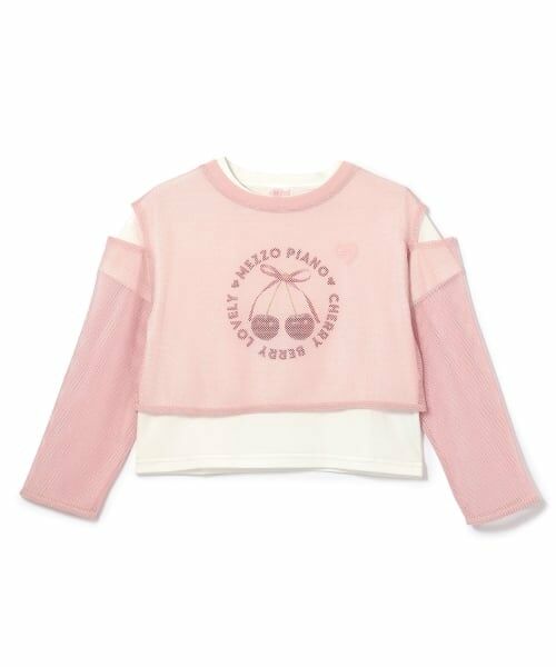 mezzo piano / メゾピアノ Tシャツ | メッシュレイヤード　半袖Tシャツセット | 詳細17