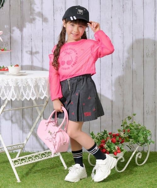 mezzo piano / メゾピアノ Tシャツ | メッシュレイヤード　半袖Tシャツセット | 詳細21