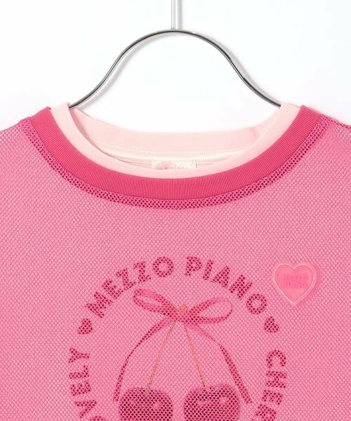 mezzo piano / メゾピアノ Tシャツ | メッシュレイヤード　半袖Tシャツセット | 詳細3