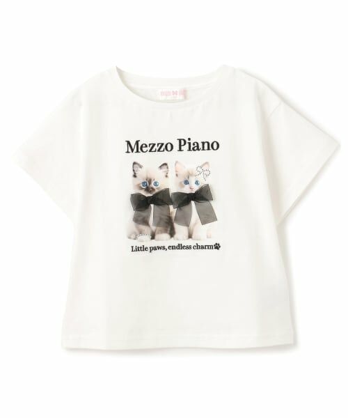 mezzo piano / メゾピアノ Tシャツ | 子猫プリント　半袖Tシャツ | 詳細10