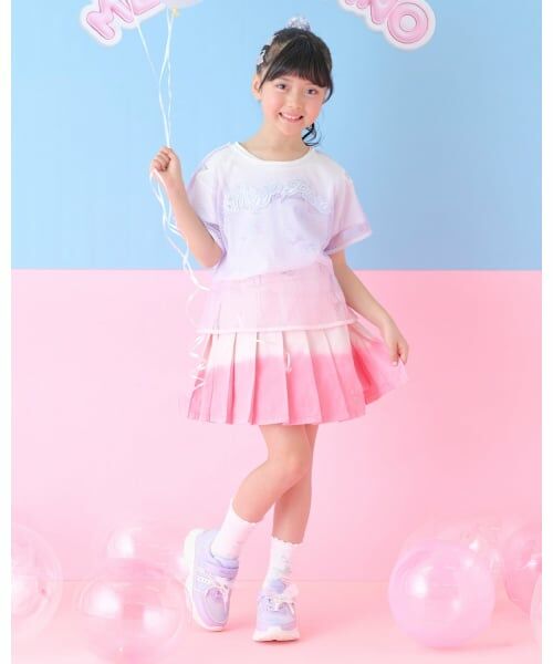 mezzo piano / メゾピアノ Tシャツ | グラデーションメッシュ　レイヤード半袖Tシャツ | 詳細16