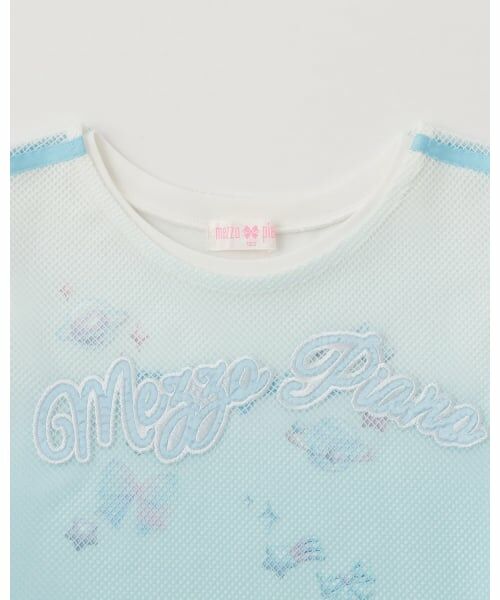 mezzo piano / メゾピアノ Tシャツ | グラデーションメッシュ　レイヤード半袖Tシャツ | 詳細3