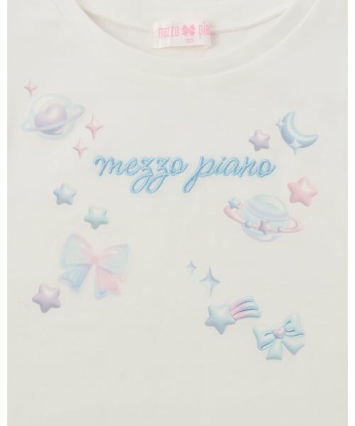 mezzo piano / メゾピアノ Tシャツ | グラデーションメッシュ　レイヤード半袖Tシャツ | 詳細6