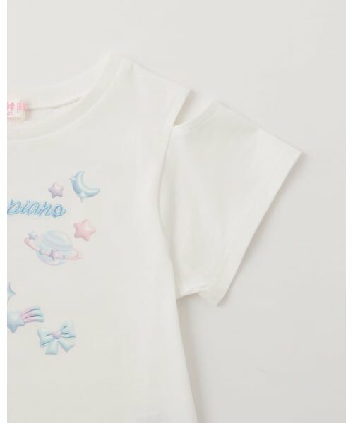 mezzo piano / メゾピアノ Tシャツ | グラデーションメッシュ　レイヤード半袖Tシャツ | 詳細8