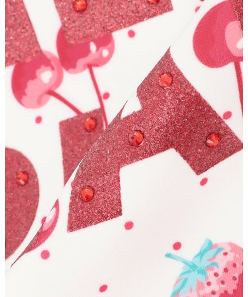 mezzo piano / メゾピアノ スウェット | イチゴチェリー柄　袖レースラインジャージ | 詳細6