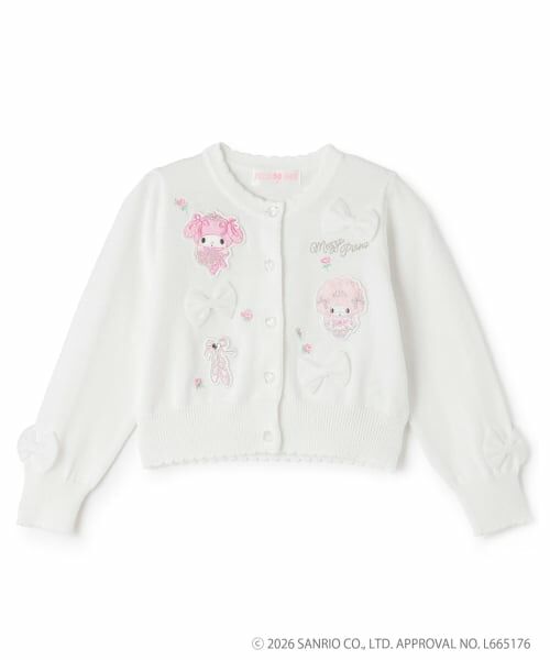 mezzo piano / メゾピアノ カーディガン・ボレロ | 【マイメロディ/マイスウィートピアノ】カーディガン（オフ ホワイト）