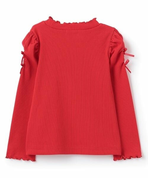 mezzo piano / メゾピアノ Tシャツ | ネックレス刺しゅう　プチハイネック　長袖Tシャツ | 詳細1