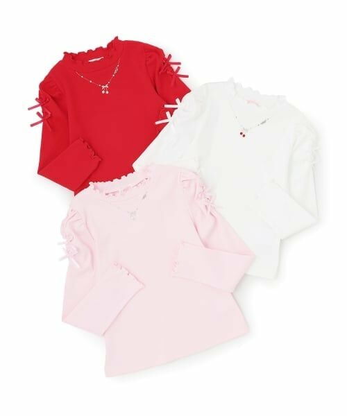 mezzo piano / メゾピアノ Tシャツ | ネックレス刺しゅう　プチハイネック　長袖Tシャツ | 詳細9