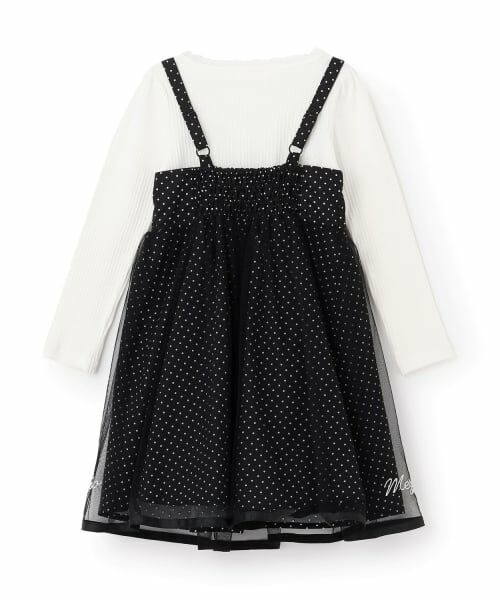 mezzo piano / メゾピアノ ミニ丈・ひざ丈ワンピース | ジャンパースカート＆長袖TシャツSET | 詳細1