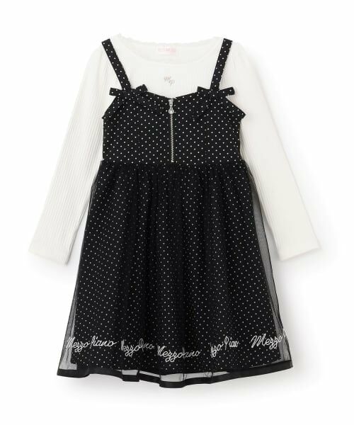 mezzo piano / メゾピアノ ミニ丈・ひざ丈ワンピース | ジャンパースカート＆長袖TシャツSET | 詳細13
