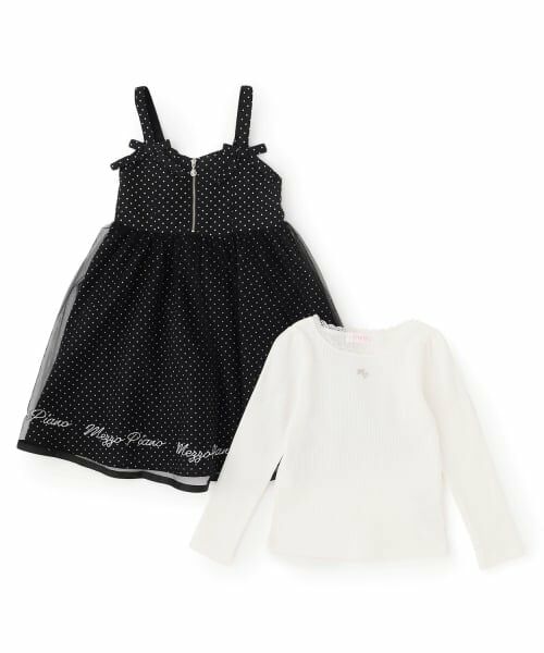 mezzo piano / メゾピアノ ミニ丈・ひざ丈ワンピース | ジャンパースカート＆長袖TシャツSET | 詳細2