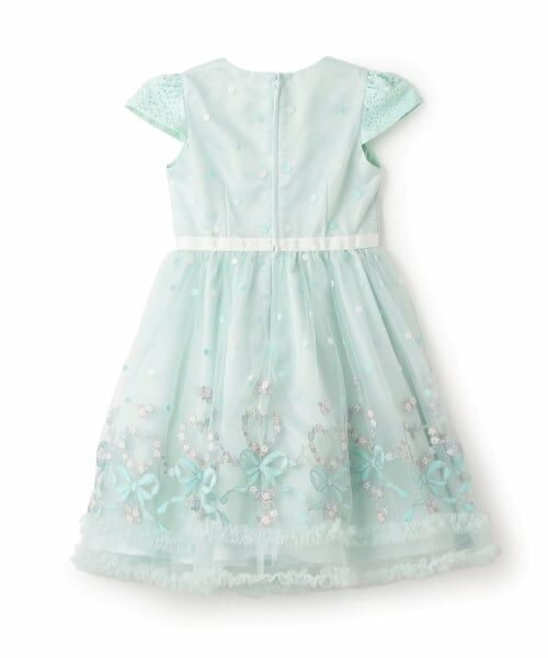 mezzo piano / メゾピアノ ミニ丈・ひざ丈ワンピース | リボン刺しゅう　ドレス | 詳細1