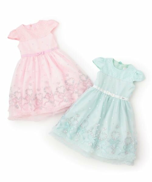 mezzo piano / メゾピアノ ミニ丈・ひざ丈ワンピース | リボン刺しゅう　ドレス | 詳細10