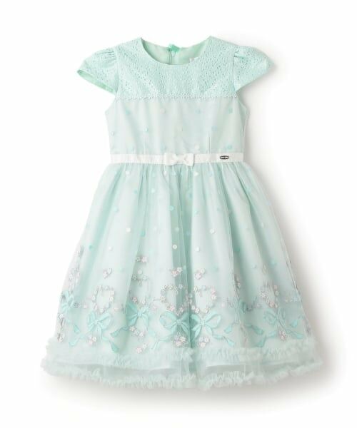 mezzo piano / メゾピアノ ミニ丈・ひざ丈ワンピース | リボン刺しゅう　ドレス | 詳細12