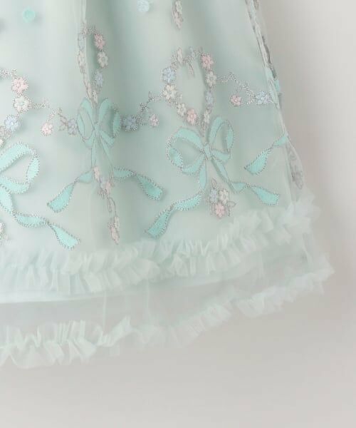 mezzo piano / メゾピアノ ミニ丈・ひざ丈ワンピース | リボン刺しゅう　ドレス | 詳細6