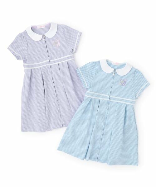 mezzo piano / メゾピアノ ミニ丈・ひざ丈ワンピース | 【バレエ】前開き ギンガムチェック ワンピース | 詳細9