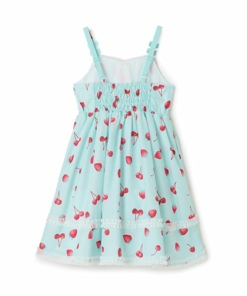 mezzo piano / メゾピアノ ミニ丈・ひざ丈ワンピース | イチゴチェリードット柄　キャミワンピース | 詳細1