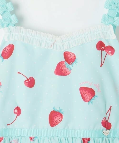 mezzo piano / メゾピアノ ミニ丈・ひざ丈ワンピース | イチゴチェリードット柄　キャミワンピース | 詳細2