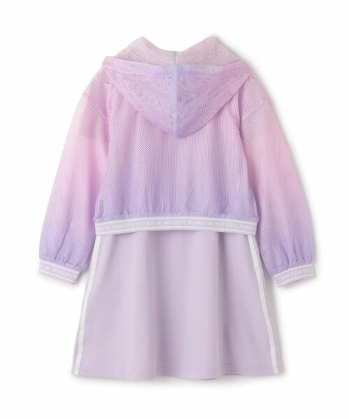 mezzo piano / メゾピアノ ミニ丈・ひざ丈ワンピース | メッシュZIPパーカ　＆肩開きカットワンピースセット | 詳細1