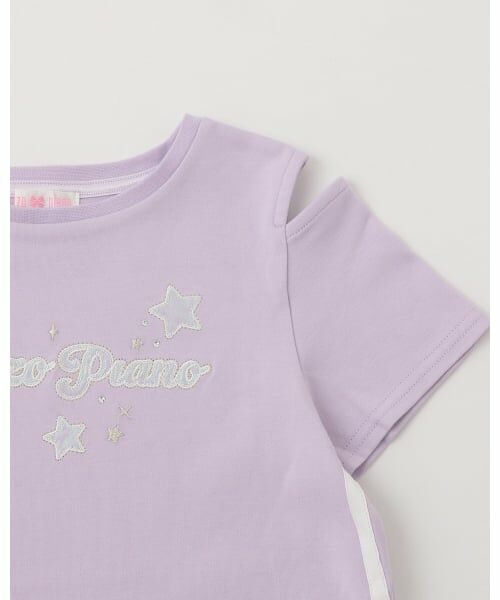 mezzo piano / メゾピアノ ミニ丈・ひざ丈ワンピース | メッシュZIPパーカ　＆肩開きカットワンピースセット | 詳細7