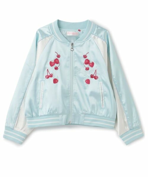 mezzo piano / メゾピアノ ブルゾン | イチゴチェリー　スカジャン（ミント）