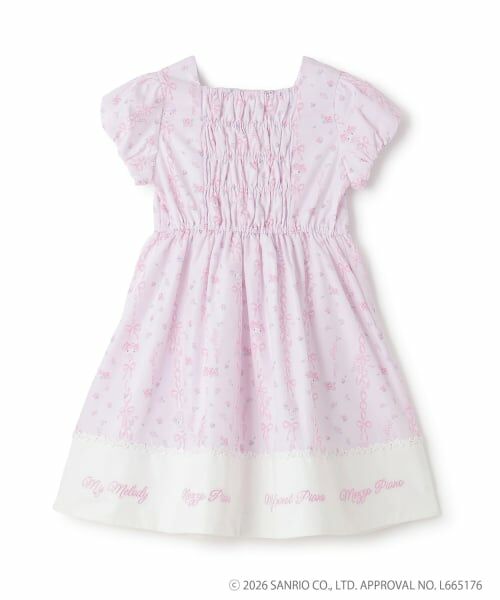 mezzo piano / メゾピアノ ミニ丈・ひざ丈ワンピース | 【マイメロディ/マイスウィートピアノ】バレリーナ柄ワンピース | 詳細1