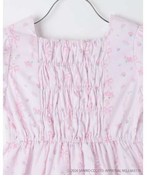 mezzo piano / メゾピアノ ミニ丈・ひざ丈ワンピース | 【マイメロディ/マイスウィートピアノ】バレリーナ柄ワンピース | 詳細10