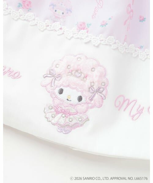 mezzo piano / メゾピアノ ミニ丈・ひざ丈ワンピース | 【マイメロディ/マイスウィートピアノ】バレリーナ柄ワンピース | 詳細7